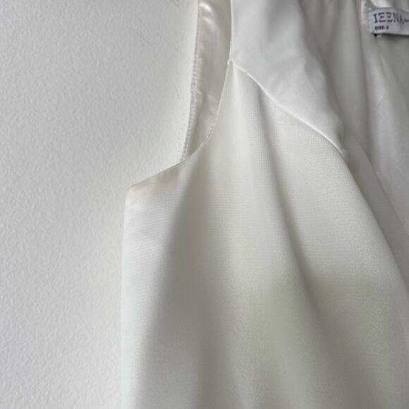 IEENA for MAC DUGGAL White Layered Tulle Chiffon Wedding Ball Gown Size 2 - Picture 4 of 16